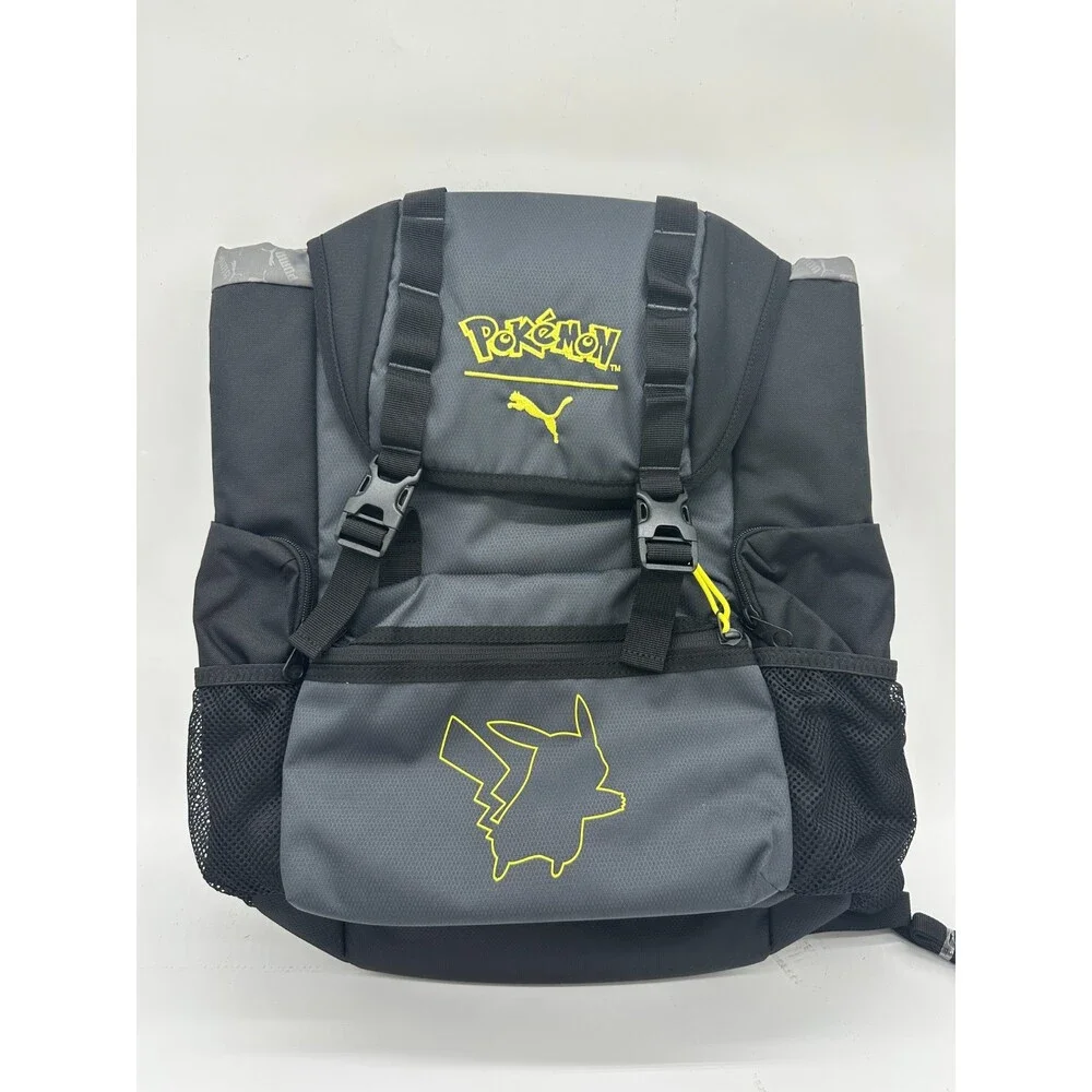 Puma X Pokemon Black Grey Pikachu 28L Backpack NWT 092330 01